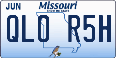 MO license plate QL0R5H