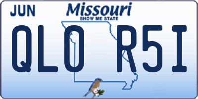MO license plate QL0R5I