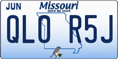 MO license plate QL0R5J