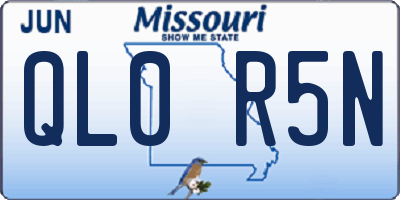 MO license plate QL0R5N