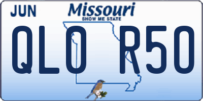 MO license plate QL0R5O