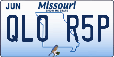 MO license plate QL0R5P