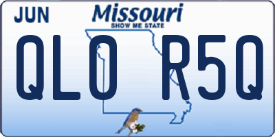 MO license plate QL0R5Q