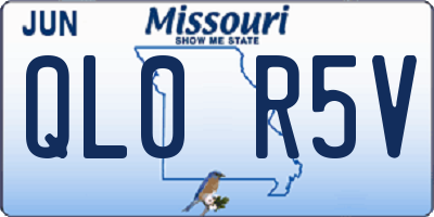 MO license plate QL0R5V