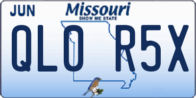 MO license plate QL0R5X