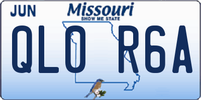 MO license plate QL0R6A