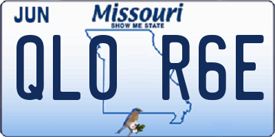 MO license plate QL0R6E