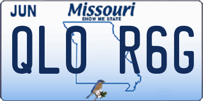 MO license plate QL0R6G