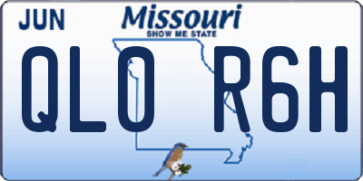 MO license plate QL0R6H