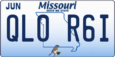 MO license plate QL0R6I