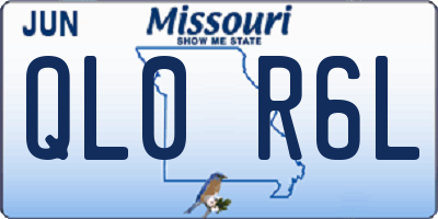 MO license plate QL0R6L