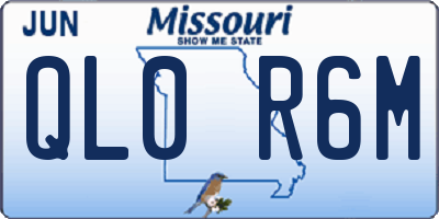 MO license plate QL0R6M
