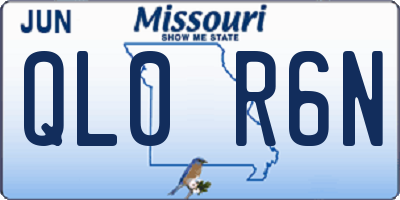 MO license plate QL0R6N