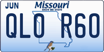 MO license plate QL0R6O