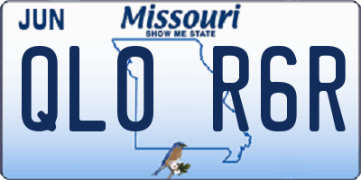 MO license plate QL0R6R
