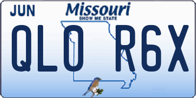 MO license plate QL0R6X