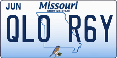 MO license plate QL0R6Y