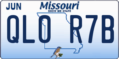 MO license plate QL0R7B