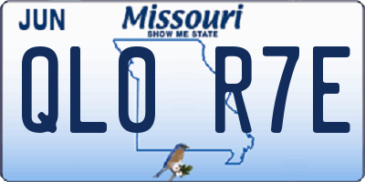 MO license plate QL0R7E