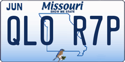 MO license plate QL0R7P