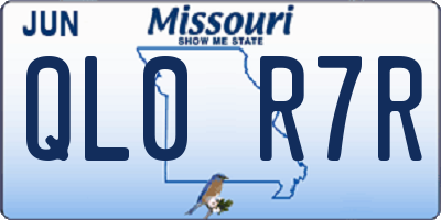 MO license plate QL0R7R