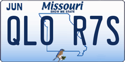 MO license plate QL0R7S
