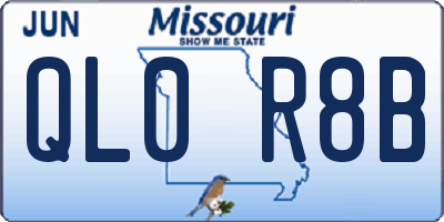 MO license plate QL0R8B