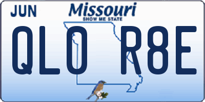 MO license plate QL0R8E