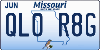 MO license plate QL0R8G