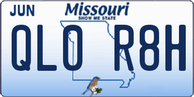 MO license plate QL0R8H