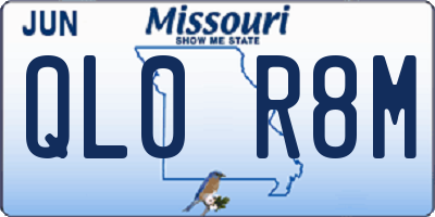 MO license plate QL0R8M