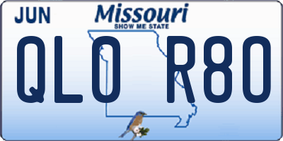 MO license plate QL0R8O