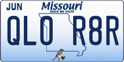 MO license plate QL0R8R