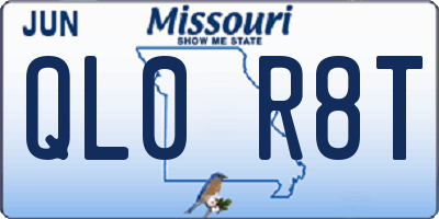 MO license plate QL0R8T