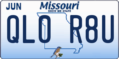 MO license plate QL0R8U