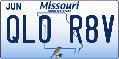 MO license plate QL0R8V