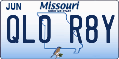 MO license plate QL0R8Y