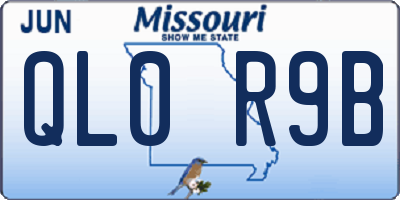 MO license plate QL0R9B