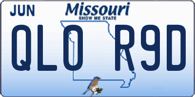 MO license plate QL0R9D