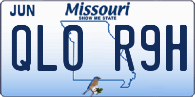 MO license plate QL0R9H