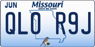 MO license plate QL0R9J