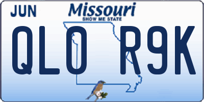 MO license plate QL0R9K