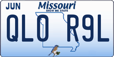 MO license plate QL0R9L