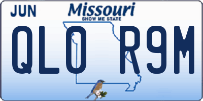 MO license plate QL0R9M