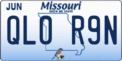MO license plate QL0R9N