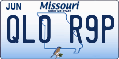 MO license plate QL0R9P
