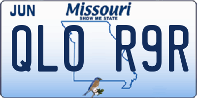 MO license plate QL0R9R