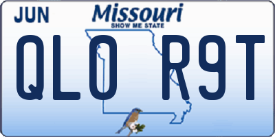 MO license plate QL0R9T