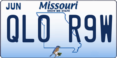 MO license plate QL0R9W