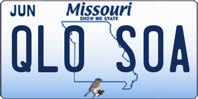 MO license plate QL0S0A